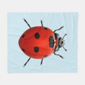 Couverture Polaire Coccinelle Chanceuse (Devant (Horizontal))