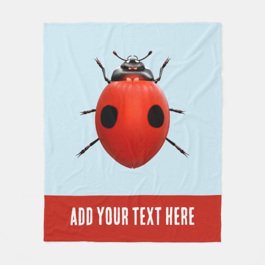 Couverture Polaire Coccinelle Chanceuse (Devant)