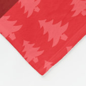 Couverture Polaire Coccinelle personnalisée nom sapins de Noël rouges (Coin)