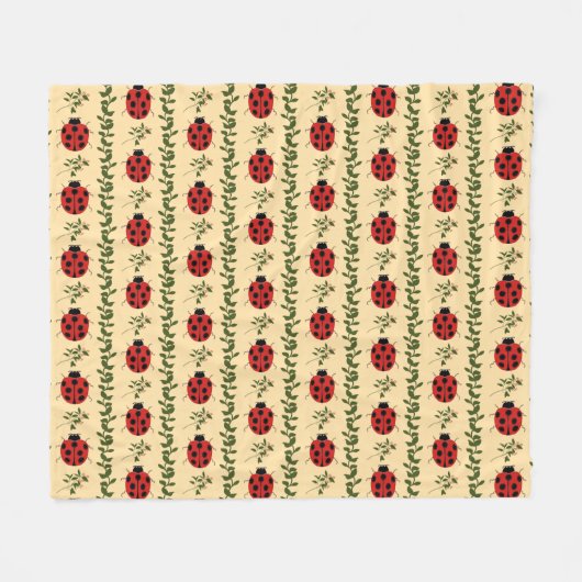 Couverture Polaire Coccinelles au soleil (Devant (Horizontal))