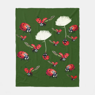 Couverture Polaire Coccinelles mignonnes, art de coccinelles sur une