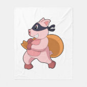 Couverture Polaire Cochon comme coureur (Devant)