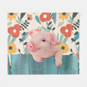 Couverture Polaire Cochon de bébé convivial Bébé mignon animal