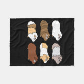 Couverture Polaire Cochon de Guinée | Love Guinea Pig Wheek Wheek Fee (Devant (Horizontal))