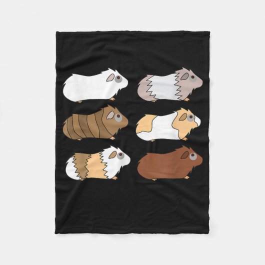 Couverture Polaire Cochon de Guinée | Love Guinea Pig Wheek Wheek Fee (Devant)