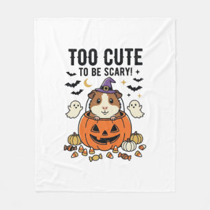 Couverture Polaire Cochon d'Inde d'Halloween Trop Mignon Pour être Ef