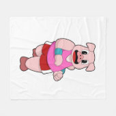 Couverture Polaire Cochon en cours d'exécution (Devant (Horizontal))