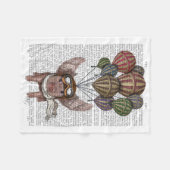 Couverture Polaire Cochon en flammes (Devant (Horizontal))