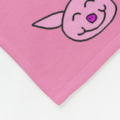 Couverture Polaire Cochon Heureux Rose (Coin)