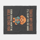 Couverture Polaire Cockapoo amusant amateur de café (Devant (Horizontal))