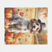 Couverture Polaire Cockapoo dans les feuilles d'automne, l'art de Tha (Devant (Horizontal))