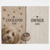 Couverture Polaire Cockapoo Owner Side Blanket Funny Dog Lover Gift (Devant (Horizontal))
