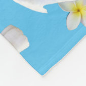 Couverture Polaire Cockatoos et fleurs de la Plumeria (Coin)