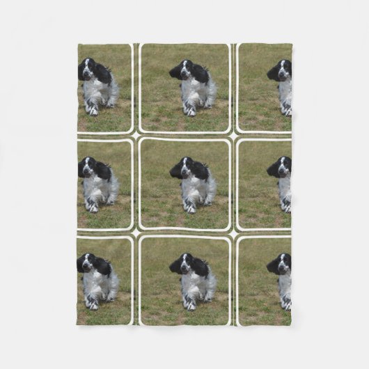 Couverture Polaire Cocker anglais adorable (Devant)