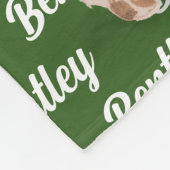 Couverture Polaire Cocker de Noël Espagnol Père Noël Nom du chien (Coin)