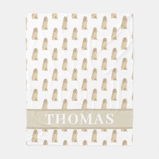 Couverture Polaire Cocker Spaniel (Blonde Tan Golden) (Devant)