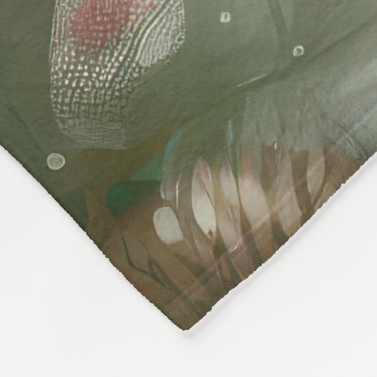 Couverture Polaire Cocker Spaniel Chien dans Noël de neige (Coin)