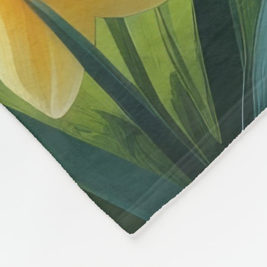 Couverture Polaire Cocker Spaniel Chien Fleurs de printemps de chien  (Coin)