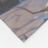 Couverture Polaire Cocker Spaniel coule dans la neige avec le Casquet (Coin)