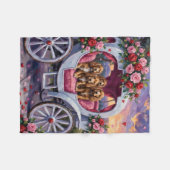 Couverture Polaire Cocker Spaniel Dog Valentine's Day  (Devant (Horizontal))