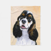 Couverture Polaire Cocker Spaniel (Parti) Peinture - Art Chien origin (Devant)