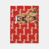 Couverture Polaire Cocker Spaniel Père Noël Chien Nom Personnalisé No (Devant)