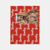 Couverture Polaire Cocker Spaniel Santa Dog Custom Name Christmas (Devant)