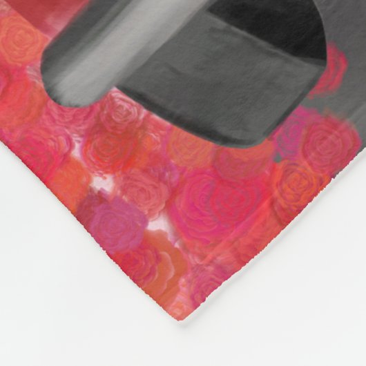 Couverture Polaire Cocker Spaniel voiture avec les coeurs Valentine's (Coin)