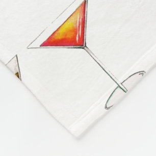 Couverture Polaire Cocktail Verre Mixte Boisson Martini Cosmo Manhatt