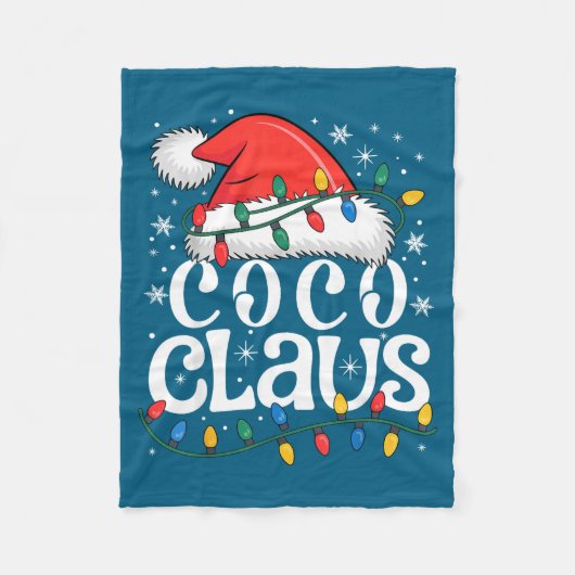 Couverture Polaire Coco Claus Funny Xmas Christmas Grandma Holiday St (Devant)