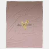 Couverture Polaire Cocoa Crème Brown Ombre Gold Parties scintillant C (Devant)