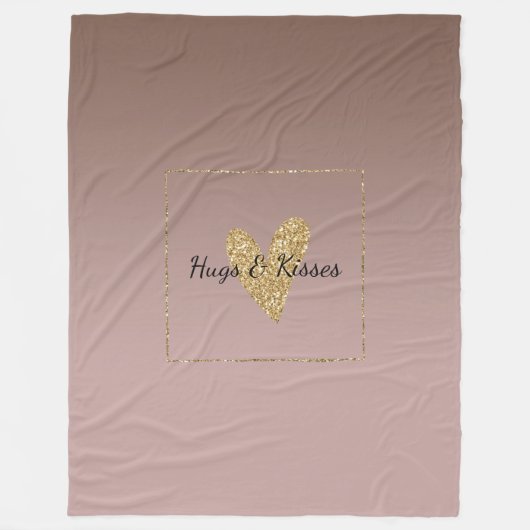 Couverture Polaire Cocoa Crème Brown Ombre Gold Parties scintillant C (Devant)