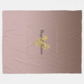 Couverture Polaire Cocoa Crème Brown Ombre Gold Parties scintillant C (Devant (Horizontal))