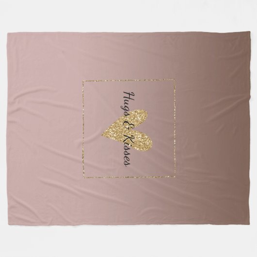 Couverture Polaire Cocoa Crème Brown Ombre Gold Parties scintillant C (Devant (Horizontal))