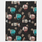 Couverture Polaire Cocoa marshmallows chocolat chaud bonbons hiver (Devant)