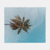 Couverture Polaire Cocotier vert sous ciel bleu (Devant (Horizontal))