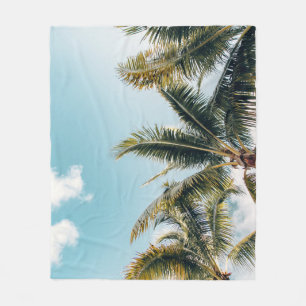 Couverture Polaire Cocotiers verts