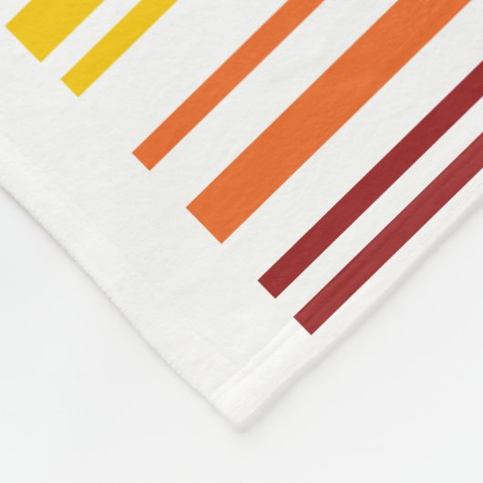 Couverture Polaire Code barre double arc-en-ciel (Coin)