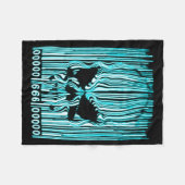 Couverture Polaire Code barres astral 666 de démon (Devant (Horizontal))
