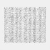Couverture Polaire Code binaire Bandes blanches noires (Devant (Horizontal))