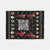 Couverture Polaire Code Qr Danse Trump Président Code Danse Noël (Devant (Horizontal))