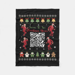 Couverture Polaire Code Qr Danse Trump Président Code Danse Noël