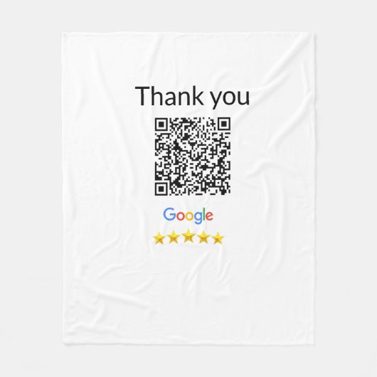 Couverture Polaire Code QR minimal simple ajouter un logo scanner le (Devant)