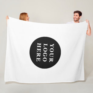 Couverture Polaire Code QR noir élégant et épuré