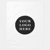 Couverture Polaire Code QR noir élégant et épuré (Devant)