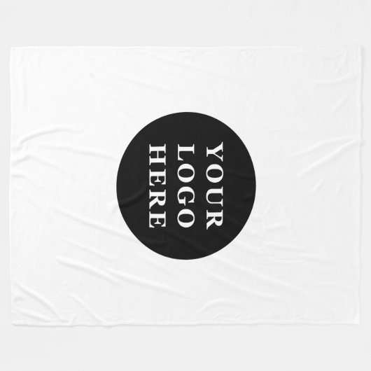 Couverture Polaire Code QR noir élégant et épuré (Devant (Horizontal))