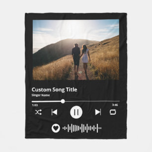 Couverture Polaire Code scannable personnalisé de la boîte de musique