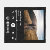 Couverture Polaire Code scannable personnalisé de la boîte de musique (Devant (Horizontal))