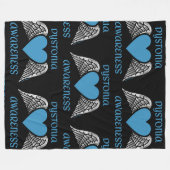 Couverture Polaire Coeur/ailes...Dystonie (Devant (Horizontal))