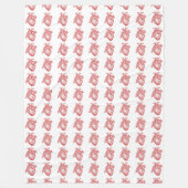 Couverture Polaire Coeur Anatomique Rouge (Devant)